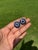 Art Deco 9.69ct Deep Blue Sapphire & Diamond Floral Halo Stud Earrings in 14k White Gold- A Pair For Sale - Image 3 of 14