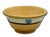 Ceramic Nice Antique English Blue Seaweed Decorated & Banded Yellow Ware Kitchen Mixing Bowl - Circa Mid 19th Century For Sale - Image 7 of 18
