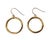 Modern Vintage 14k Gold Dangle Hoop Earrings For Sale - Image 3 of 6