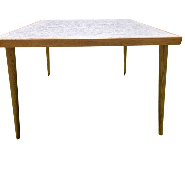 60's Mid-Century Modern Martz Style Mosaic Ceramic Tile Accent Table With Irregular Pebble Luster For Sale - Image 14 of 18