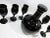 1970s Midcentury All Black Glass Wine Decanter & Goblets Set- 7 Pieces For Sale - Image 4 of 9