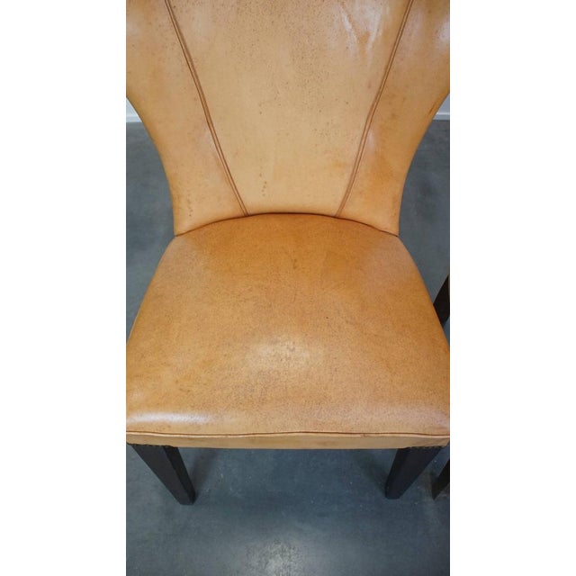Honey-Colored Goatskin Dining Room Chairs, Set of 4 For Sale - Image 7 of 13
