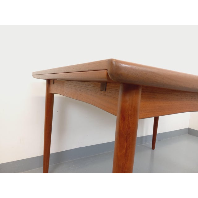 Vintage Scandinavian Rectangular Teak Dining Table with Extensions from Dyrlund, 1960s For Sale - Image 15 of 18