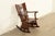Charles Limbert J. Dieudonné Antique Belgian Mission Oak Arts & Crafts Rocking Chair, Circa 1910 For Sale - Image 4 of 14
