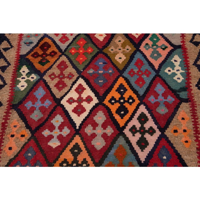 Mid-20th Century Vintage Kilim Runner Rug 3' 7" X 11' 4''. For Sale - Image 9 of 13