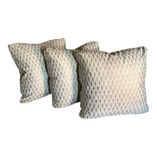 Fortuny Gold, Silk & Goose Down Pillows - Set of 3 For Sale