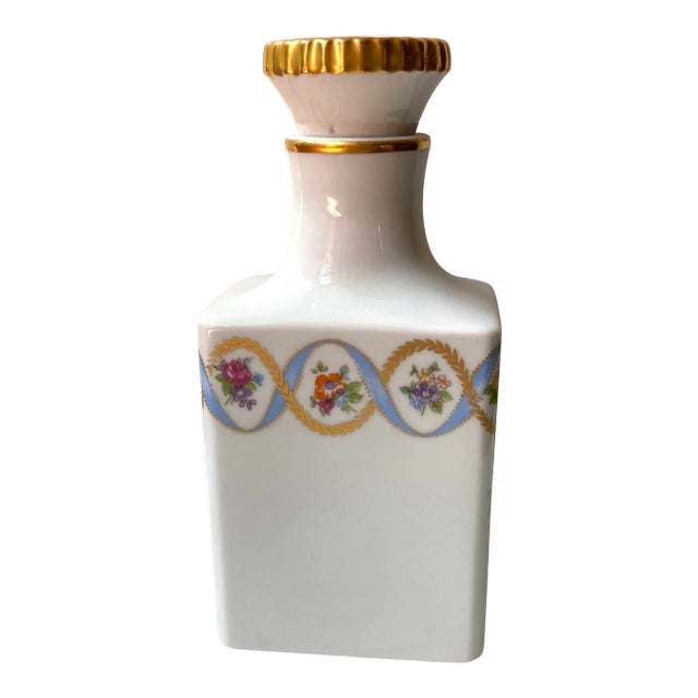 Vintage Limoges Porcelain Perfume Bottle, 1930s For Sale