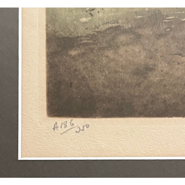 Circa 1920s Julien Célos Belgian Scene Hand-Colored Etching Signed 186/250 For Sale - Image 4 of 6
