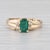 1970s 0.51ctw Emerald Cut Emerald Diamond Ring 14k Yellow Gold Size 5.5 For Sale In Greensboro - Image 6 of 8