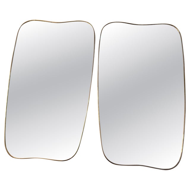 Modern Brass Wall Mirror, 1950s For Sale - Image 15 of 15