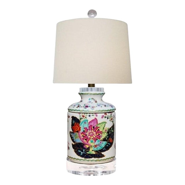 Crystal Tobacco Leaf Jar Lamp For Sale