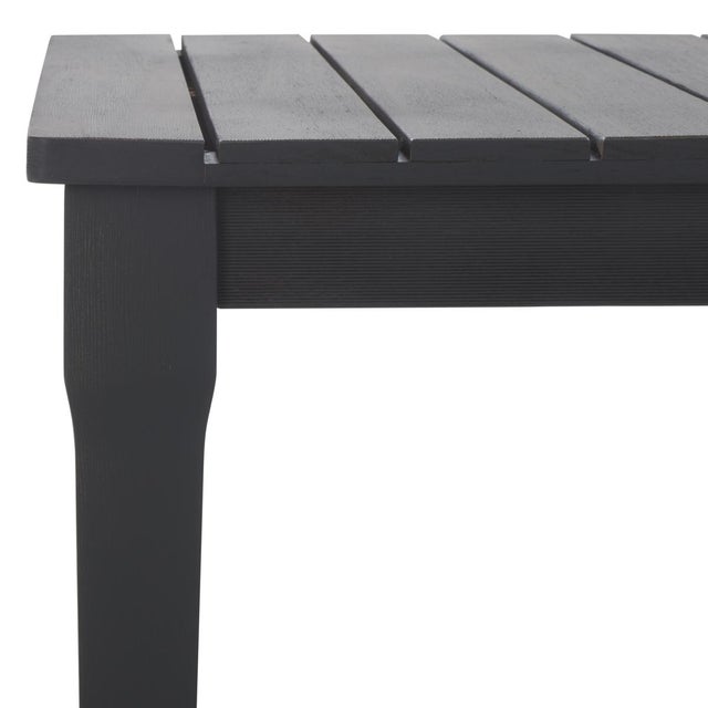 Spritely Home Martinique Wood Patio Coffee Table, Black For Sale - Image 4 of 9