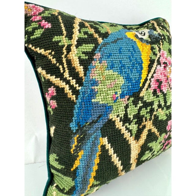 Vintage Parrot Design Pillow For Sale - Image 4 of 9