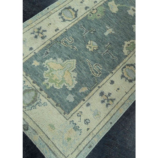Turkish Oushak Rug 2'9" x 8'3" #19095 For Sale - Image 4 of 8