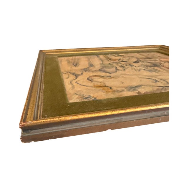 1940s–1950s Framed Cezanne “Olympia” Exhibition Art Study With Velvet Mat For Sale In West Palm - Image 6 of 8