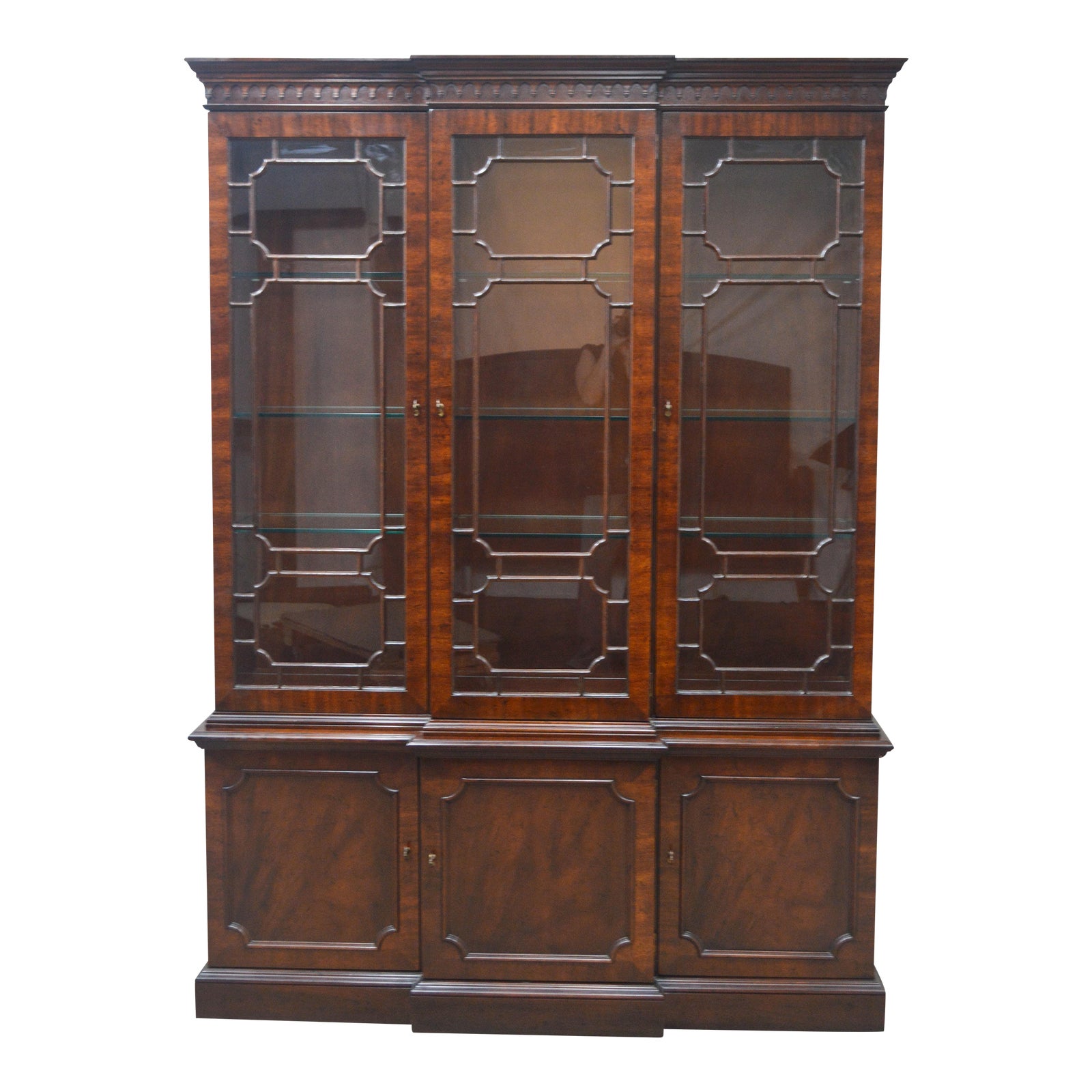 Henredon Mahogany Breakfront China Chairish