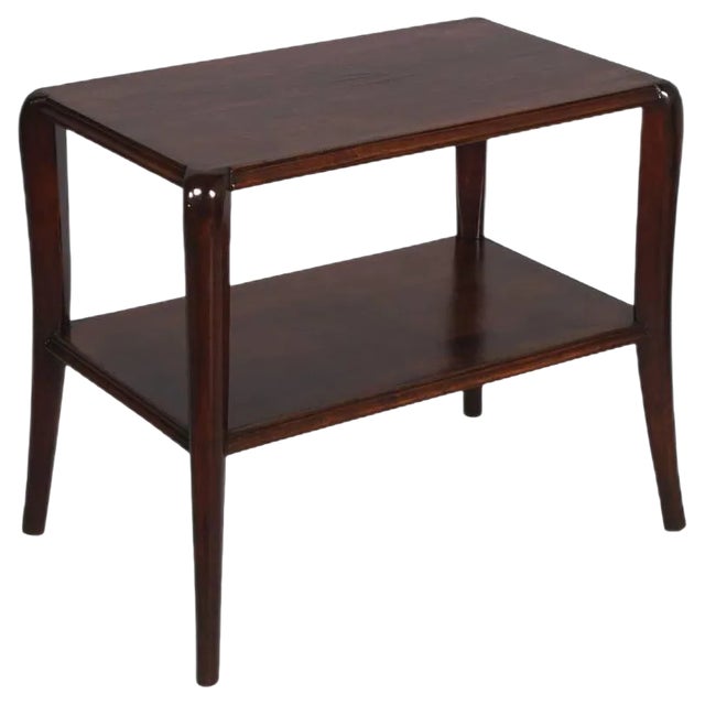 Art Deco Walnut Side Table, 1930s For Sale