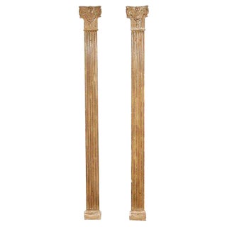 Decorative of Wall Half Columns - A Pair For Sale