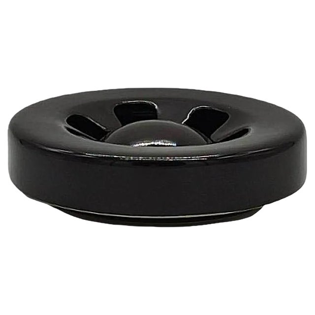 Italian Brown Ceramic Ashtray by Angelo Mangiarotti for Fratelli Brambilla, 1970s For Sale