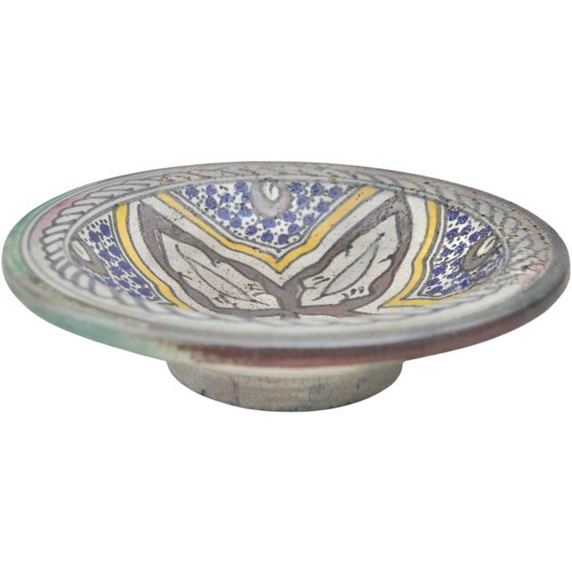 Early 20th Century Handmade Afro-Moresque Colorful Ceramic Decorative Bowl For Sale In New York - Image 6 of 10