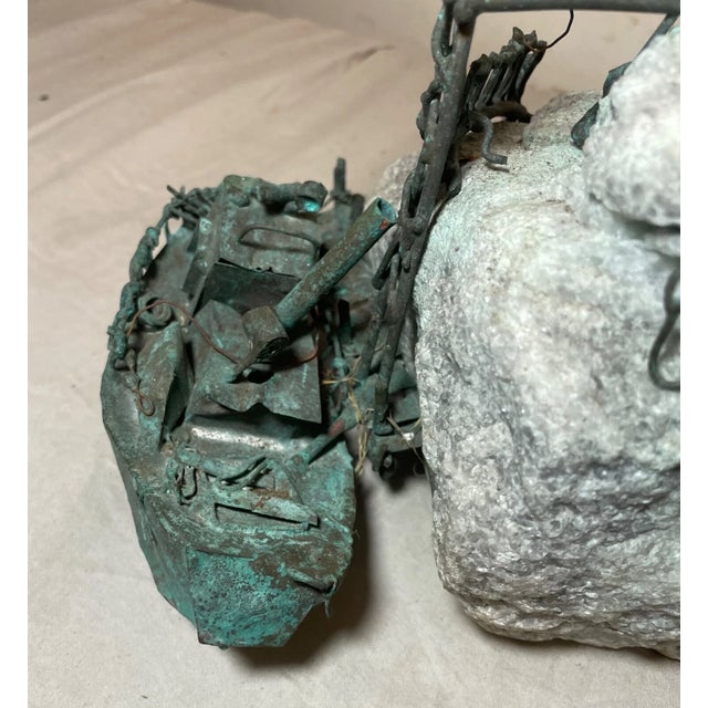 Vintage Jim Lewk Bronze Stone Nautical Lighthouse Brutalist Sculpture Statue Art For Sale - Image 16 of 18