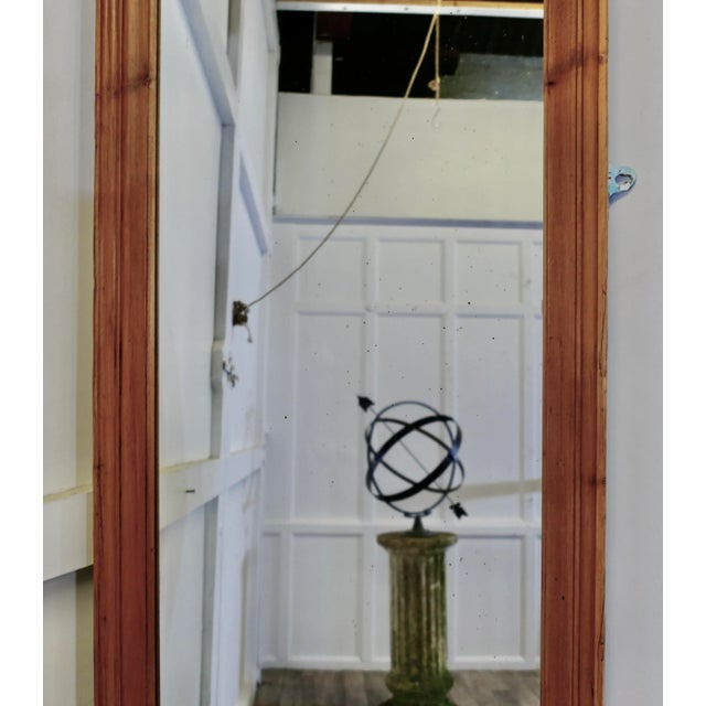 Mid-Century Modern Full Length Pine Wall Mirror with a Moulded Pine Frame, 1960s For Sale - Image 3 of 9