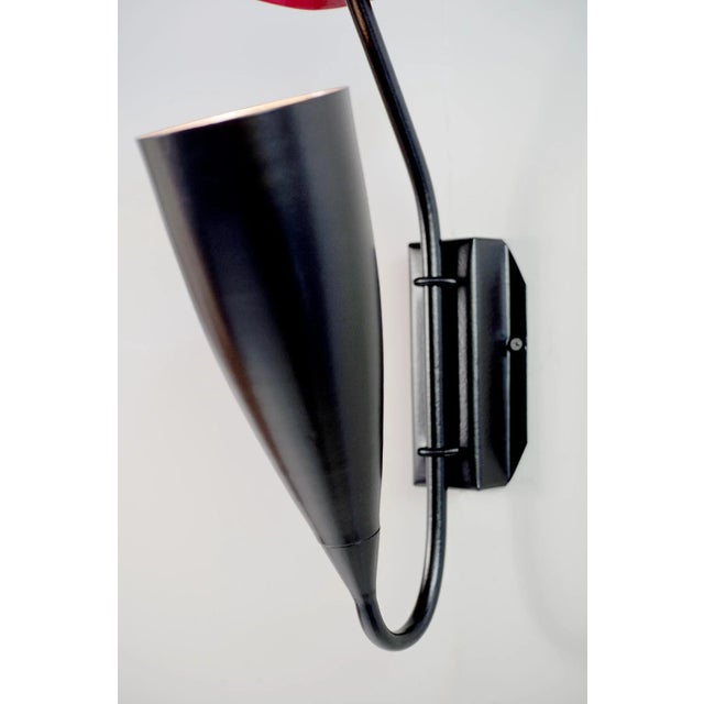 Mid-Century Modern Large Wall Light with Deflector, 1950s For Sale - Image 3 of 11