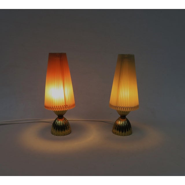Art Deco Brass Table Lamps, 1940s, Set of 2 For Sale - Image 4 of 18