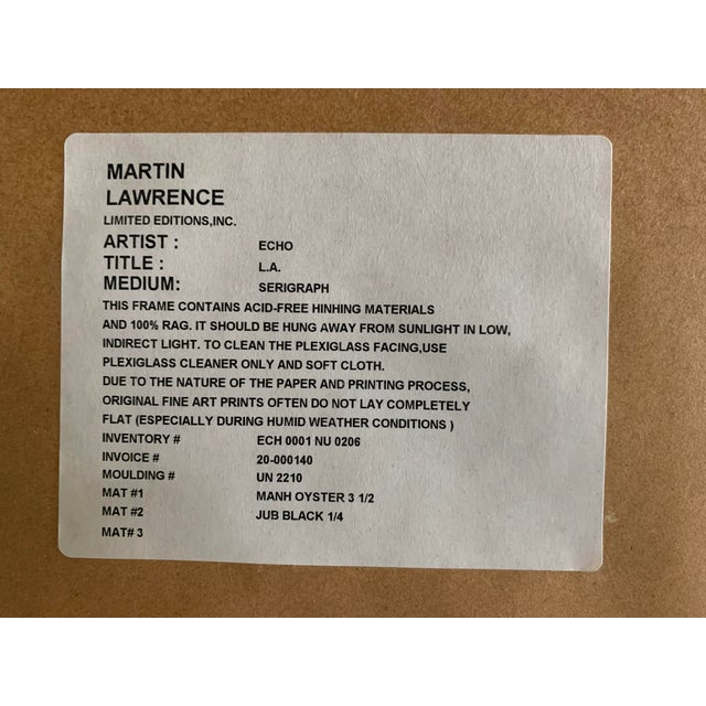 Alex Echo 1990s "L. A.!" Pop Art Style Cityscape Serigraph by Alex Echo, Framed For Sale - Image 4 of 7