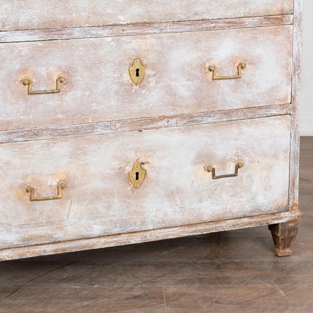 19th Century Swedish Pine Chest of Three Drawers For Sale - Image 9 of 10