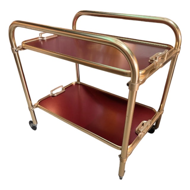 Mid 20th Century Lumium Bar Trolley – British Made For Sale