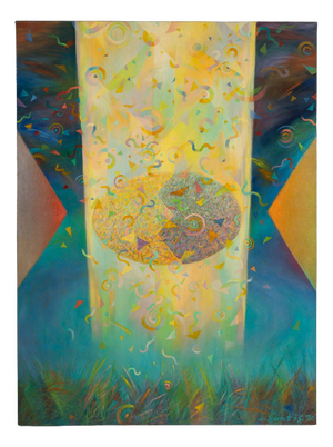 Jocelyne Santos, Composition, 1990, Oil on Canvas