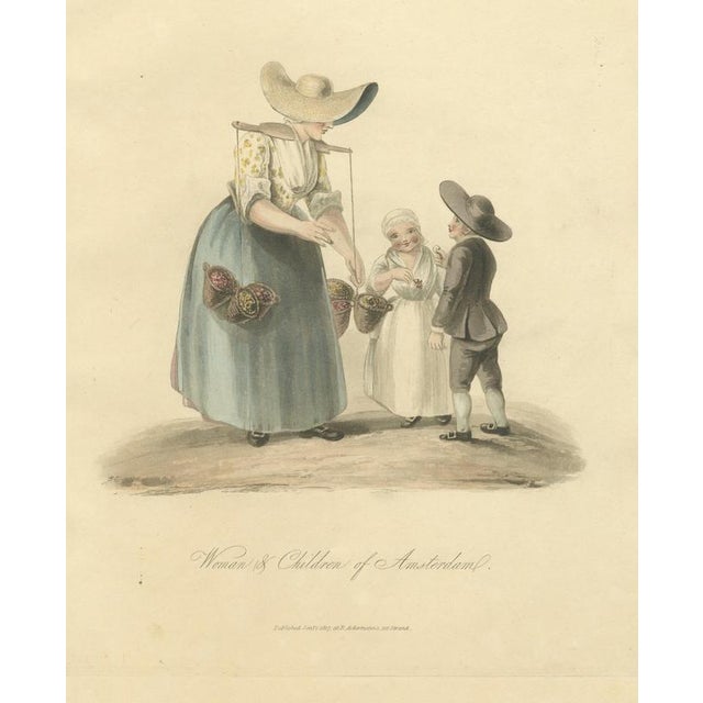 After Miss Semple, Woman and Children of Amsterdam, 1817, Engraving For Sale - Image 9 of 9