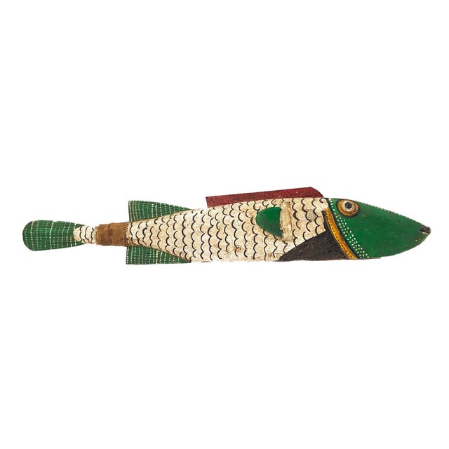 African Vintage Large Wooden Fish Bozo Tribe Mali 44" For Sale In New York - Image 6 of 6
