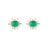 Ann-Margaret Statement Earrings in Green, a pair For Sale - Image 4 of 4
