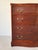 Traditional Vintage Serpentine-Front Mahogany Three-Drawer Nightstand / Bachelor’s Chest For Sale - Image 3 of 12