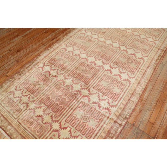 Mid 20th Century Vintage Zabihi Collection East Turkestan Samarkand Rug - 4'10" x 9'7" For Sale - Image 5 of 12