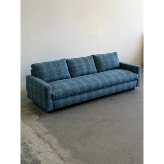 Milo Baughman Tuxedo Style Sofa For Sale - Image 4 of 13