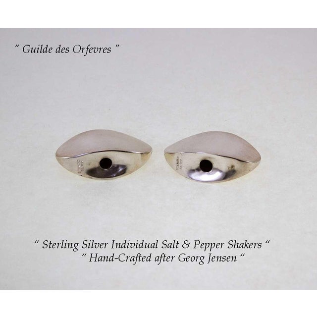 1960s Sterling Silver Individual Salt & Pepper. For Sale - Image 15 of 18