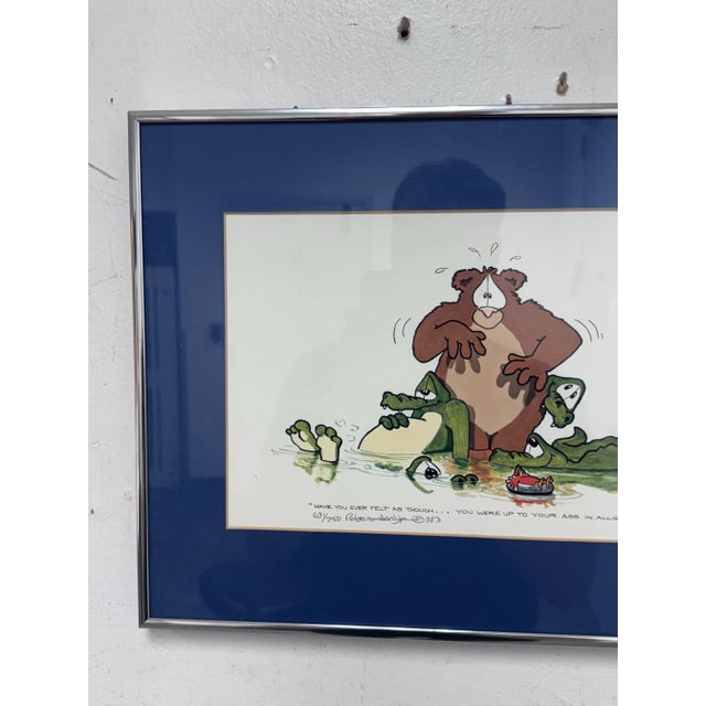 Contemporary Circa 1983 Robert Marble "Alligators" Offset Lithograph + Signed Edition 631 of 750 For Sale - Image 3 of 12