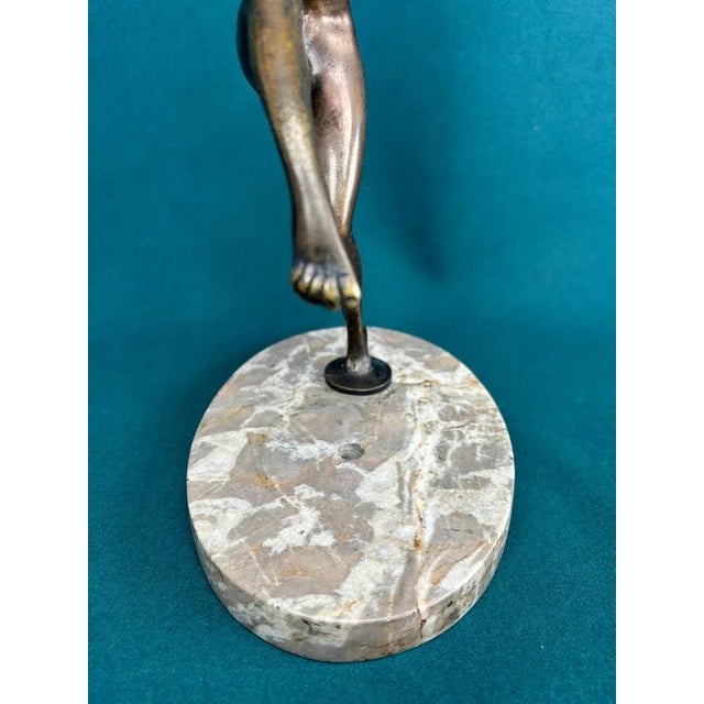 Art Deco Bronze Dancing Girl, 1920s-1940s For Sale - Image 8 of 9
