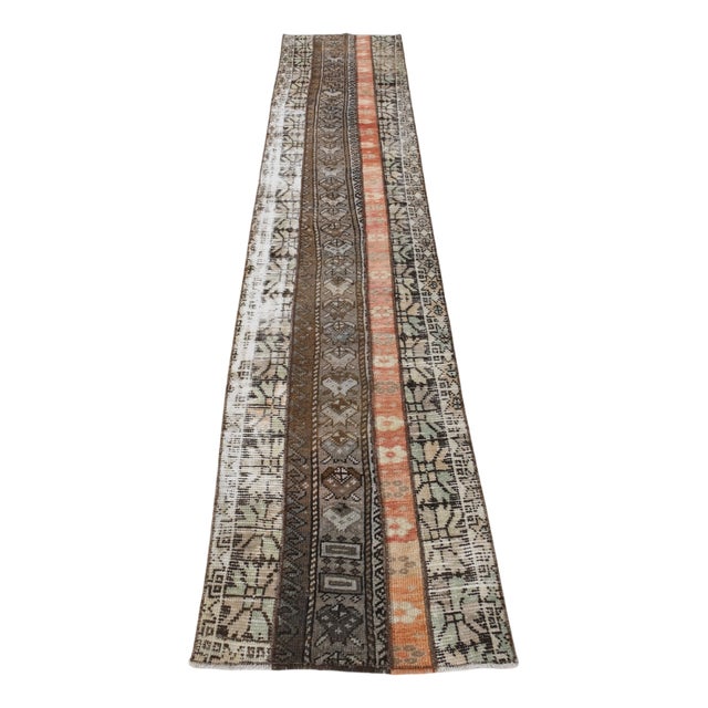 Vintage Wool Runner Rug For Sale
