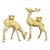 Pair of Vintage Solid Brass Deer Figurines Candlestick Holders For Sale