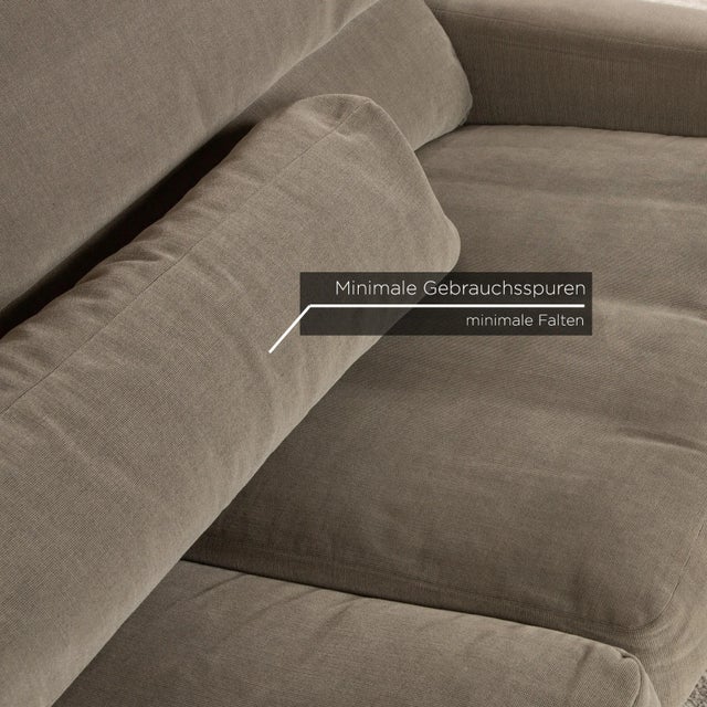 Wk 663 Fabric Two-Seater Grey-Green Sofa from WK Wohnen For Sale - Image 5 of 11