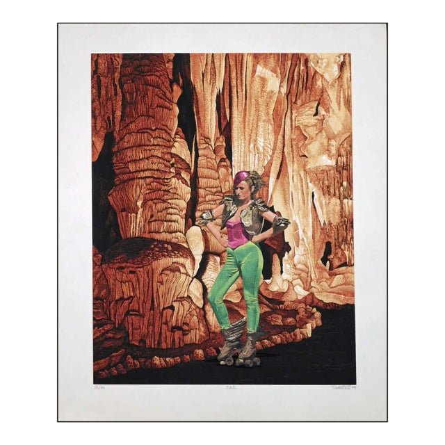 1980s John, Dallas "c.o.d" Signed & Numbered Serigraph Art, Roller Skating For Sale