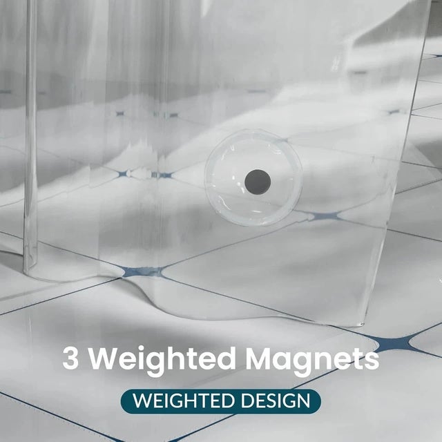 72x72 Clear Reliable PEVA shower curtain liner: EHZNZIE shower curtain is made from thoroughly tested PEVA material, which...