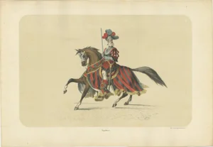 H. Jenny, Swiss Procession Leader on Horse in Bern's Historic 1853 Festival, 1855, Print