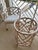 Almond Henry Link Dining Set. Fully Refurbished, New Upholstered Seats. Chippendale, White Washed Chairs and Table With Glass. Classic Coastal Design For Sale - Image 8 of 12
