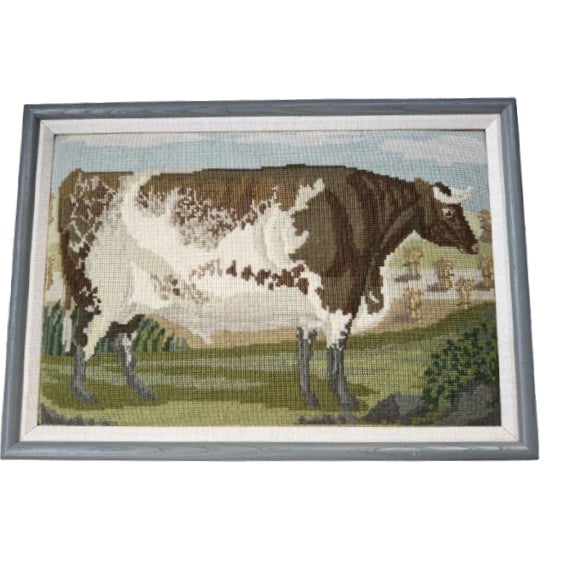 Wood Custom Framed Hand-Embroidered English Country Needlepoints – Set of Four For Sale - Image 7 of 18
