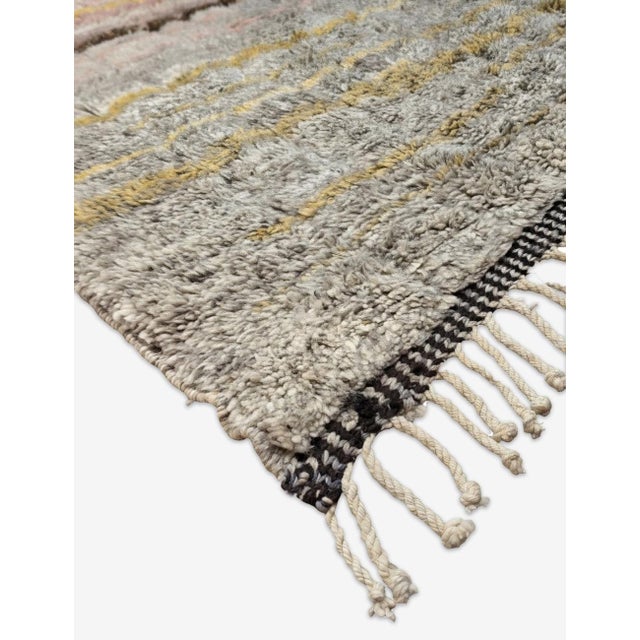 Contemporary Sunset Abstract Beni Mrirt Rug - 10.6 X 6.9 Ft For Sale - Image 3 of 6
